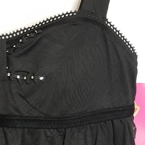 New Betsey Johnson Babydoll Dress - Jet Black - Picture 4 of 12